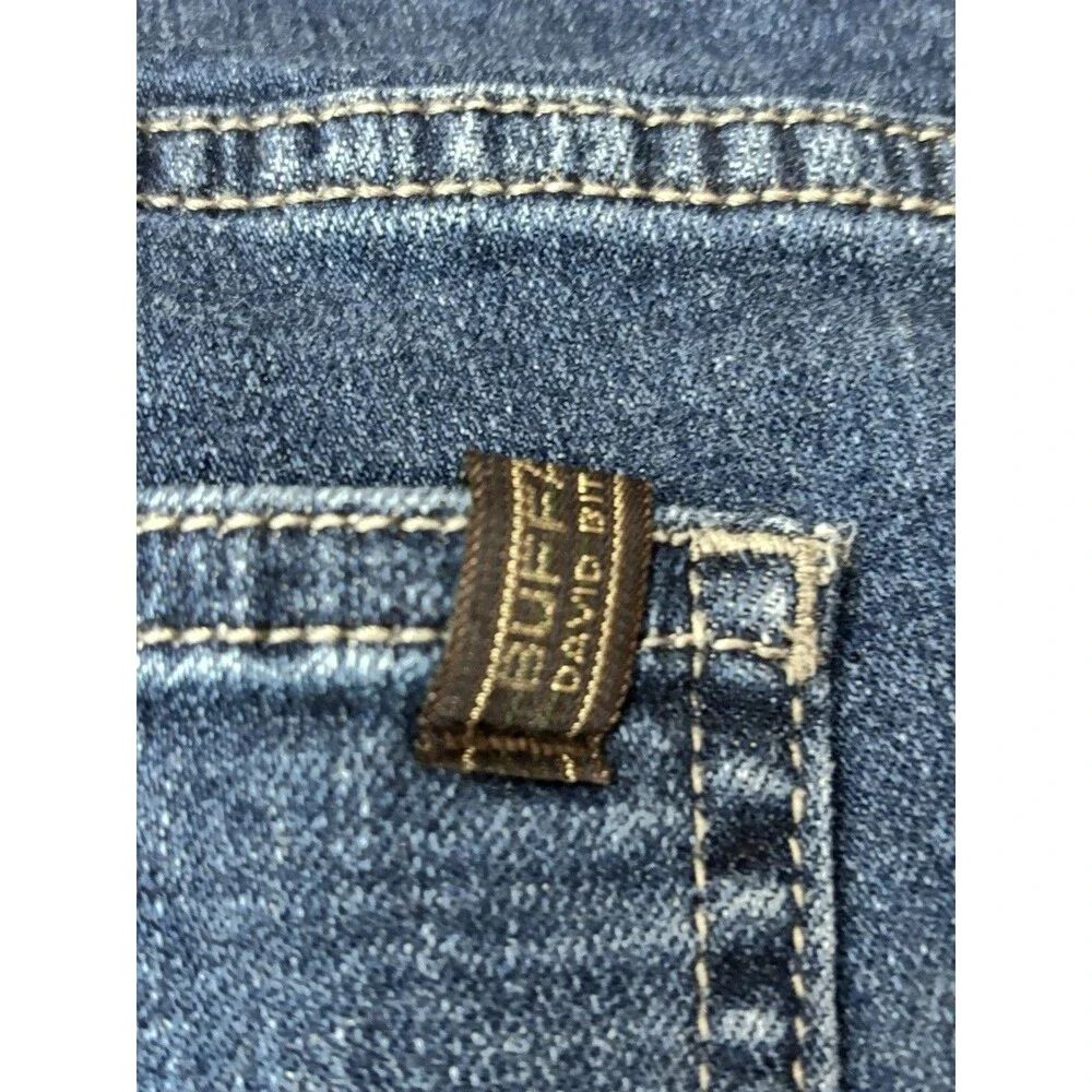 Buffalo David Bitton Jackson Jeans Mens 36x30.5 Straight Stretch Blue Denim